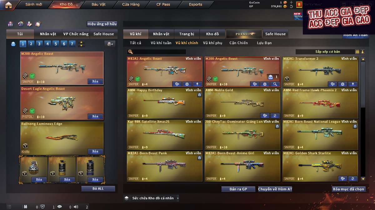 shop acc cf uy tin gia re
